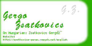 gergo zsatkovics business card